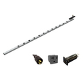 Hammond 20A 12 Outlet Vertical Strip w/ switch, 15 ft. shielded cord, 77 in. long, Toolless Mount 1589H77G1JV